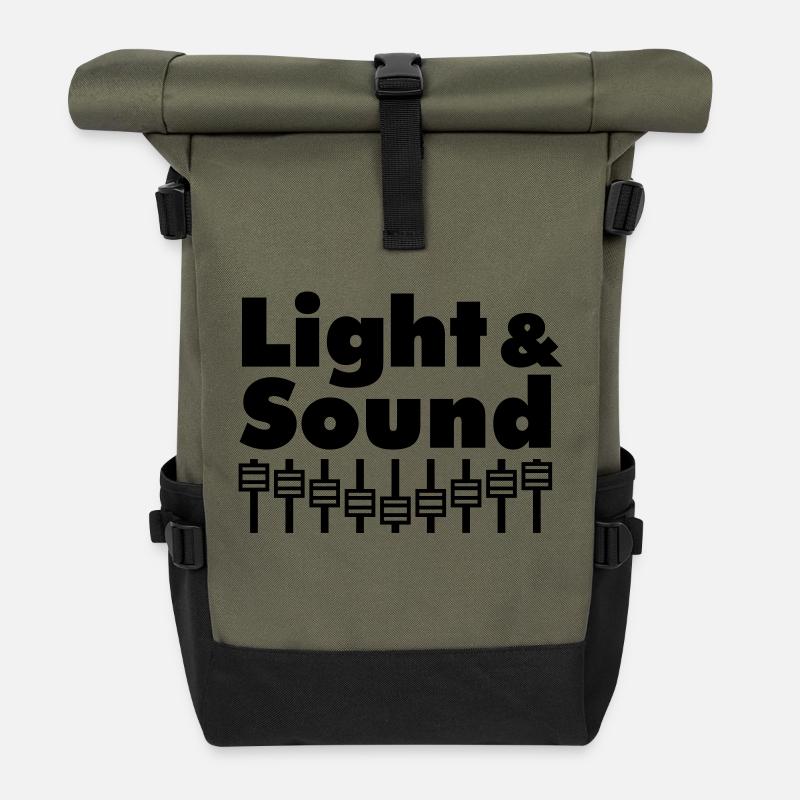 Light & Sound - Rolltop Rucksack - Olive/Schwarz