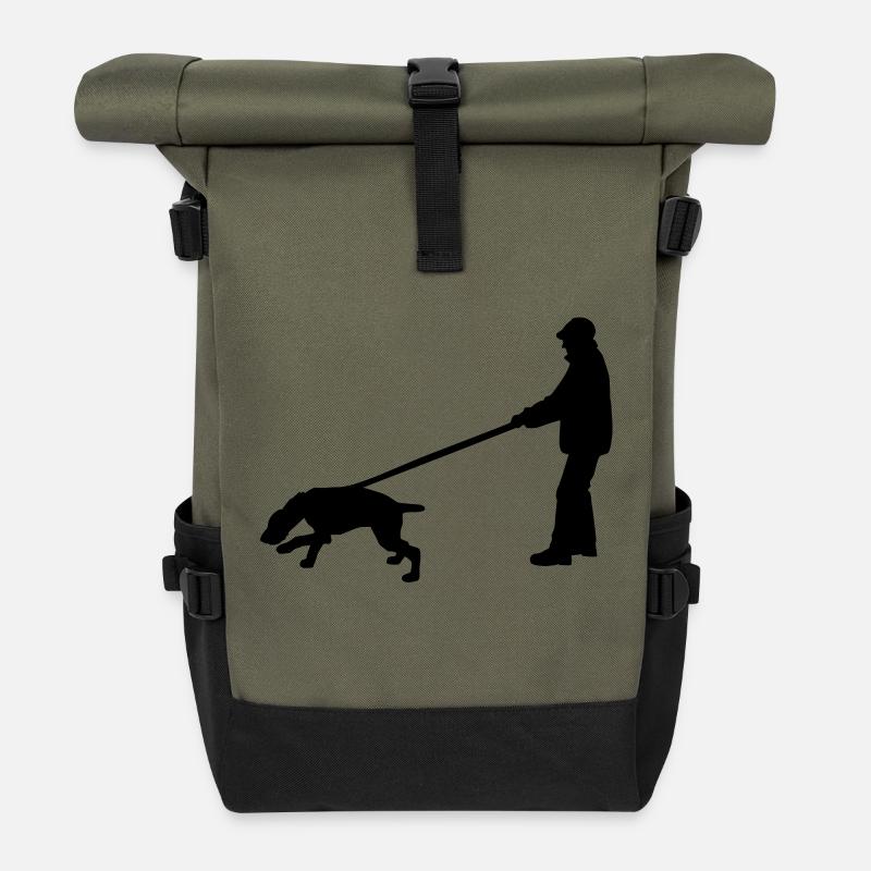 mantrailer_2_cb - Sac à dos roll top - olive/noir