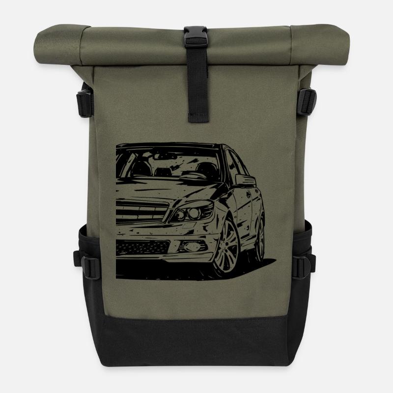 w204 - Rolltop Rucksack - Olive/Schwarz