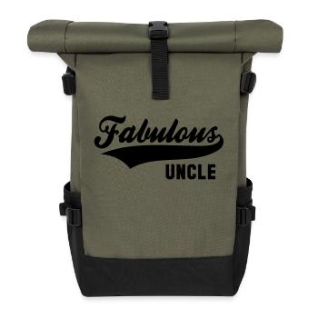 Fabulous UNCLE - Roll Top Backpack - olive/black - Front