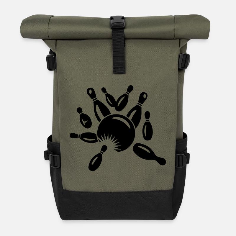 Kegel und Kugel - Rolltop Rucksack - Olive/Schwarz