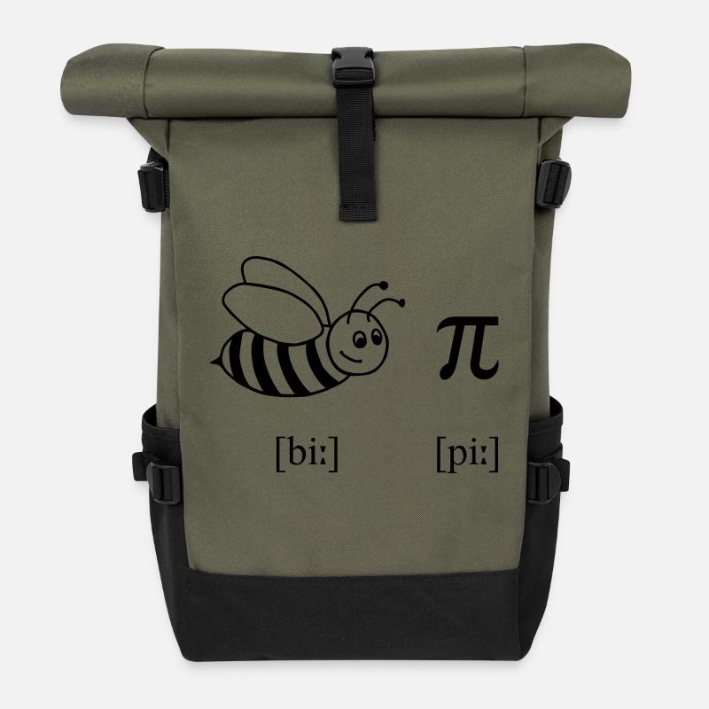 Bee Pi - Rolltop Rucksack - Olive/Schwarz