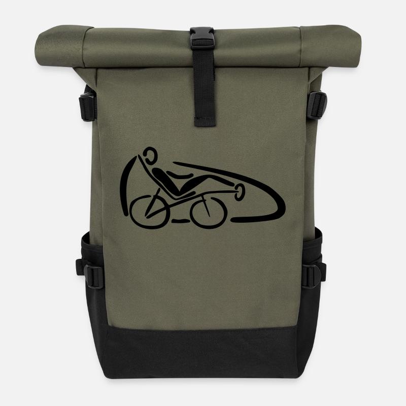 Velomobil - Rolltop Rucksack - Olive/Schwarz