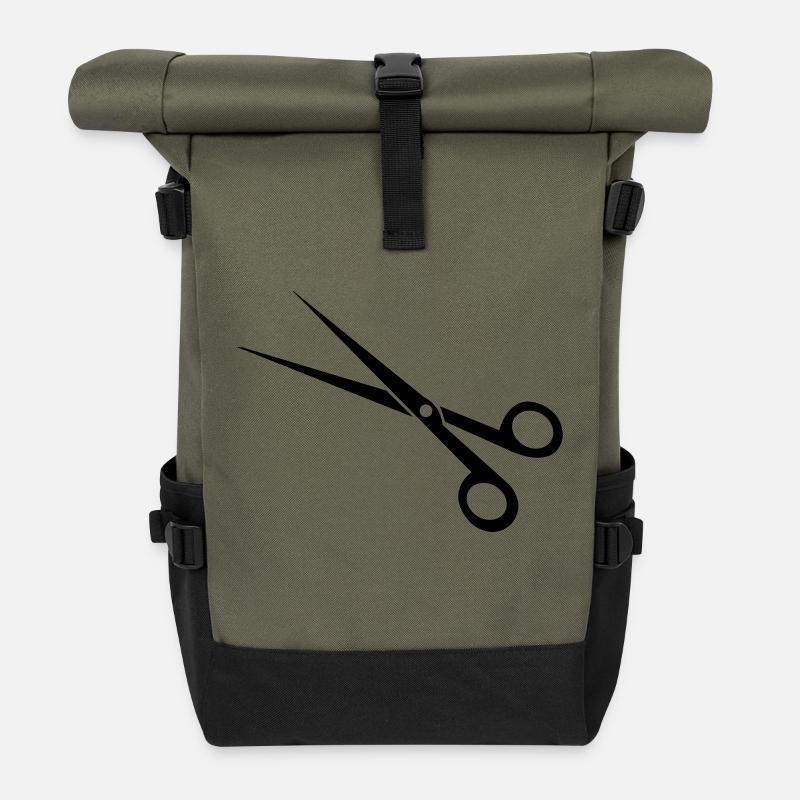 schere - Rolltop Rucksack - Olive/Schwarz