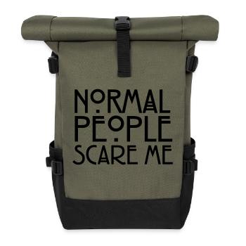 Normal People Scare Me - Sac à dos roll top - olive/noir - Devant