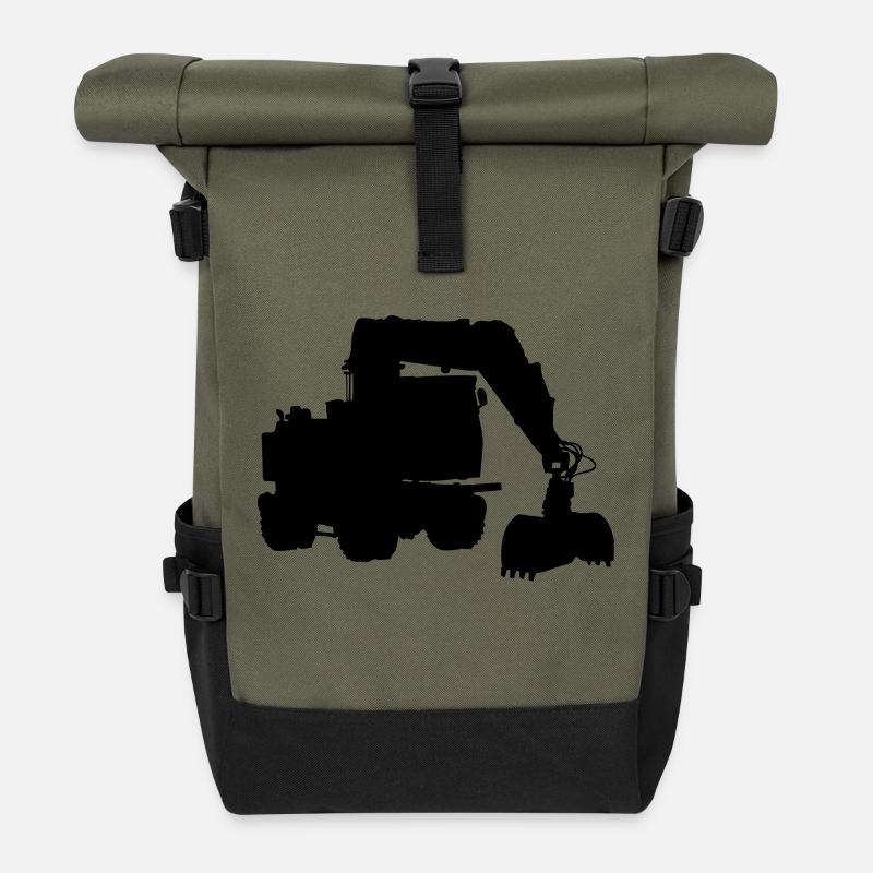 Bagger - Rolltop Rucksack - Olive/Schwarz