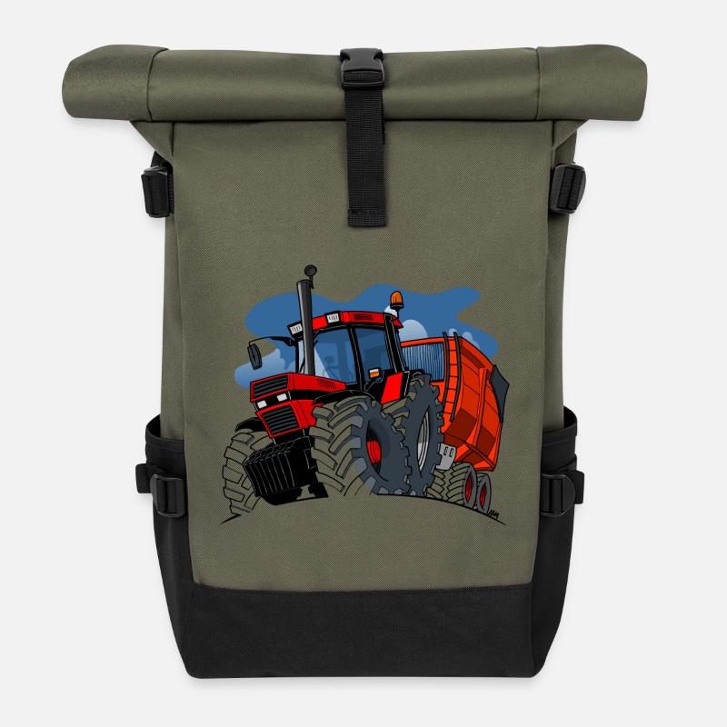 0856 Kofferwagen ALT - Rolltop Rucksack - Olive/Schwarz
