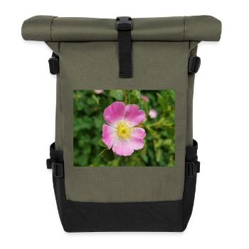 sweet briar auch eglantine rose Weinrose - Rolltop Rucksack - Olive/Schwarz - Vorne