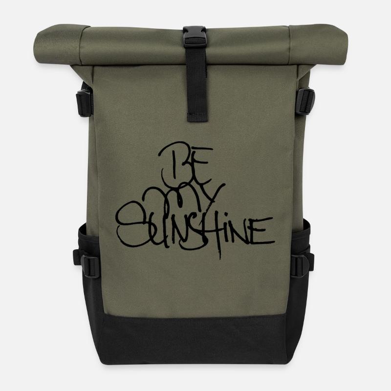 be my sunshine - Roll Top Backpack - olive/black