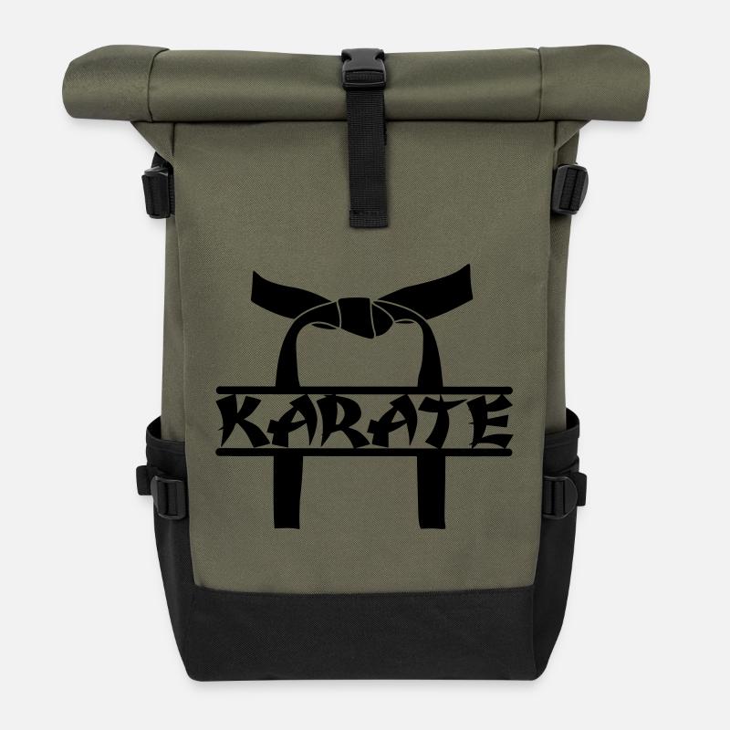 OBI Karate-Auszeichnung - Rolltop Rucksack - Olive/Schwarz