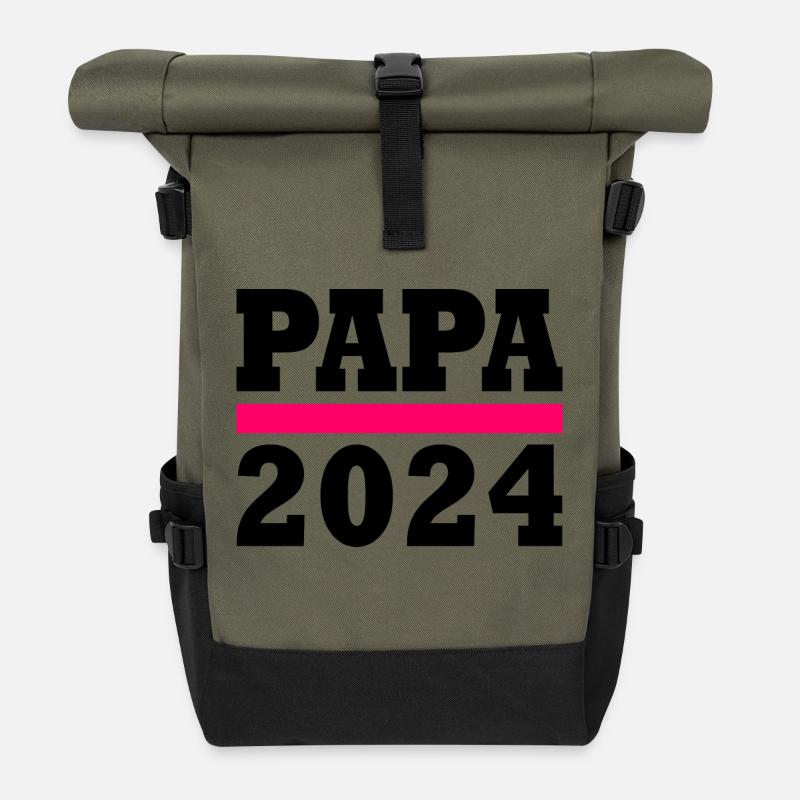 Papa 2024 - Rolltop Rucksack - Olive/Schwarz