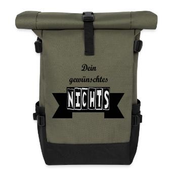 Nothing Wanted - Roll Top Backpack - olive/black - Front