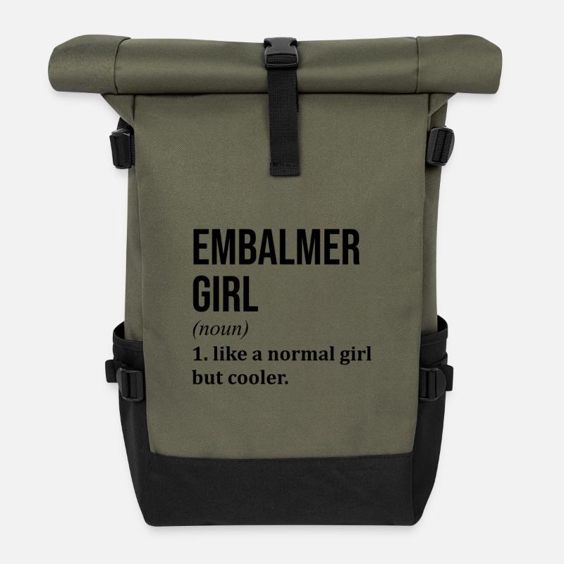 embaumeur - Sac à dos roll top - olive/noir
