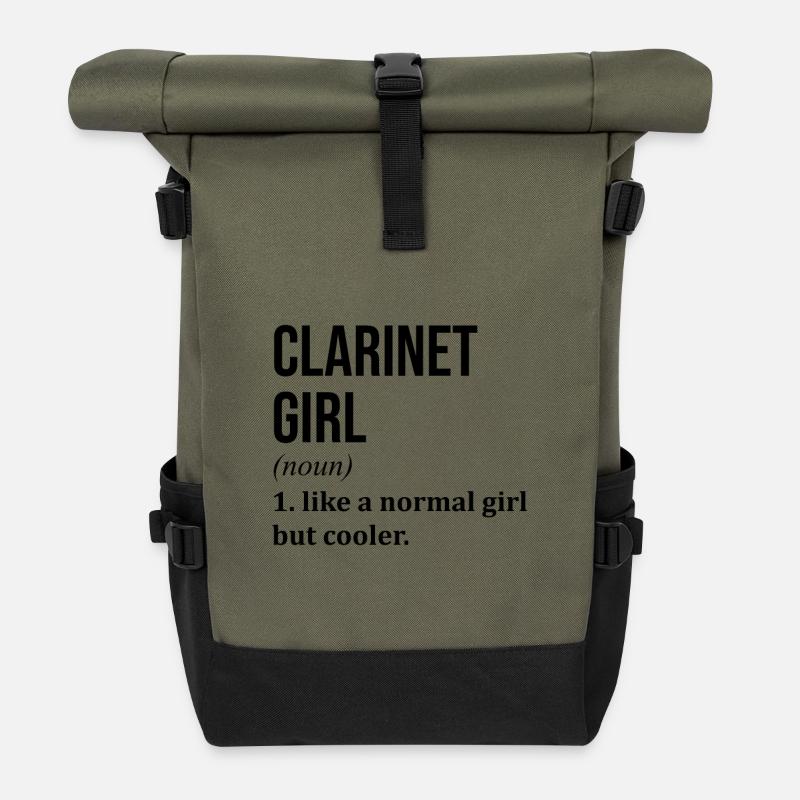 Klarinette - Rolltop Rucksack - Olive/Schwarz