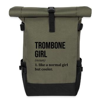 Trombone - Roll Top Backpack - olive/black - Front