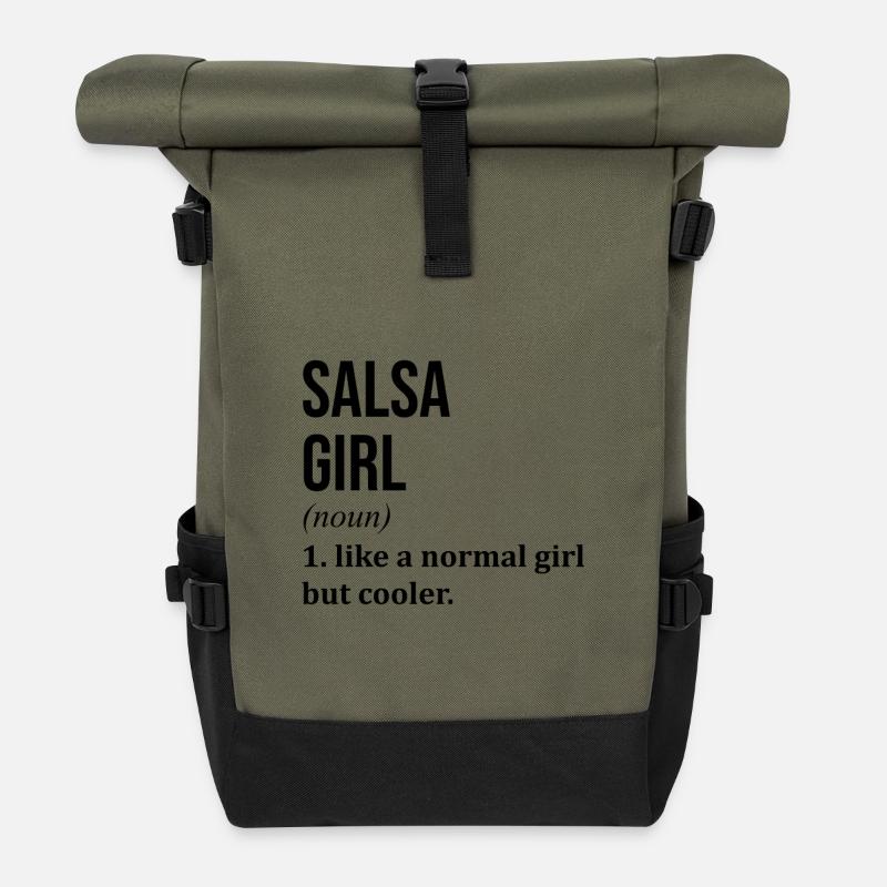 salsa - Sac à dos roll top - olive/noir