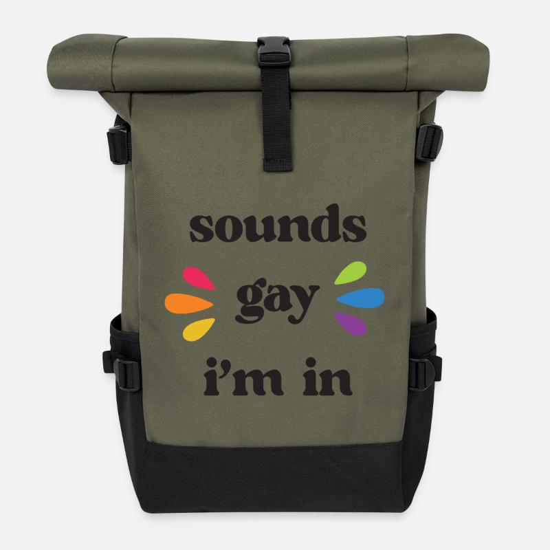 LGBT Pride Month - Klingt schwul. Ich bin dabei - Rolltop Rucksack - Olive/Schwarz
