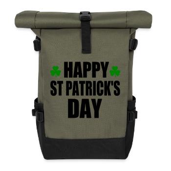 happy st patrick's day - Sac à dos roll top - olive/noir - Devant