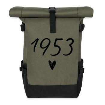 1953 coeur anniversaire - Sac à dos roll top - olive/noir - Devant