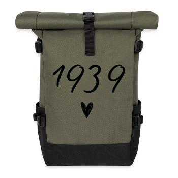 1939 Heart Anniversary - Roll Top Backpack - olive/black - Front
