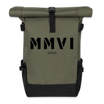 Römische Zahl Geburtsjahr Made in 2006 - Rolltop Rucksack - Olive/Schwarz - Vorne