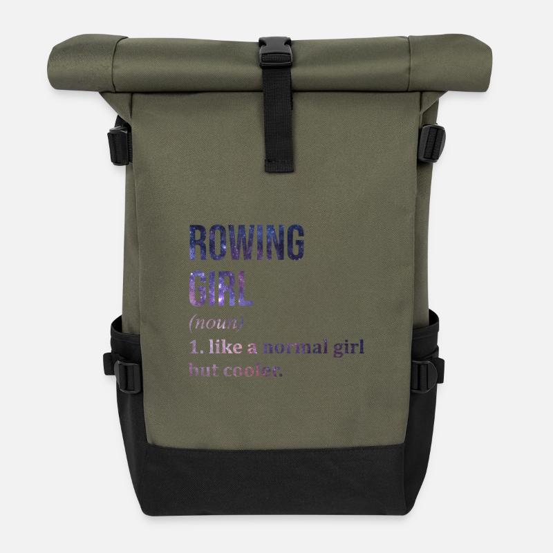 Rudern - Rolltop Rucksack - Olive/Schwarz