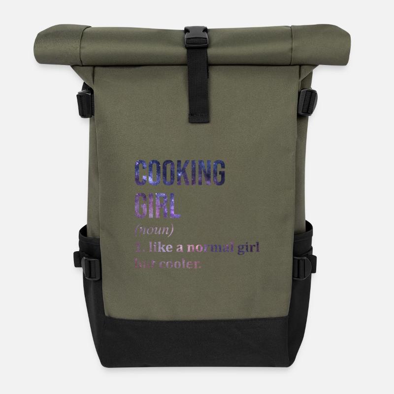Kochen - Rolltop Rucksack - Olive/Schwarz