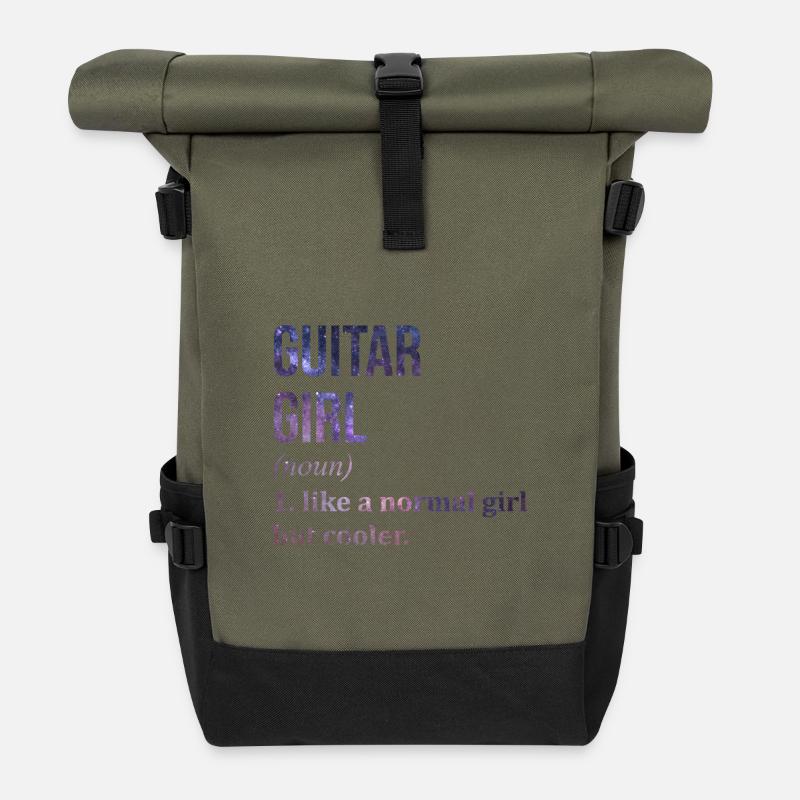 guitare - Sac à dos roll top - olive/noir