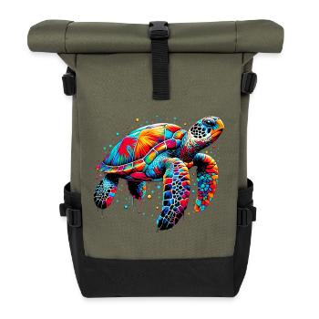 Schildkröte - Rolltop Rucksack - Olive/Schwarz - Vorne