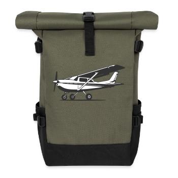 Kleine Maschine - Rolltop Rucksack - Olive/Schwarz - Vorne