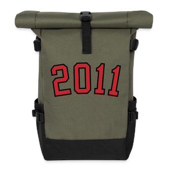 Année de naissance sport 2011 - Sac à dos roll top - olive/noir - Devant