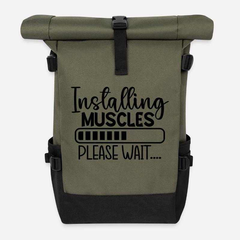 Installing Muscles - Rolltop Rucksack - Olive/Schwarz