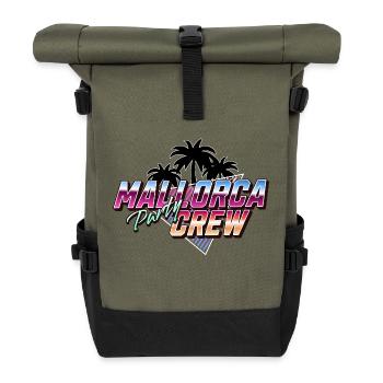 Mallorca Party Crew - Sac à dos roll top - olive/noir - Devant