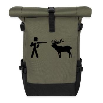 jäger wild - Rolltop Rucksack - Olive/Schwarz - Vorne