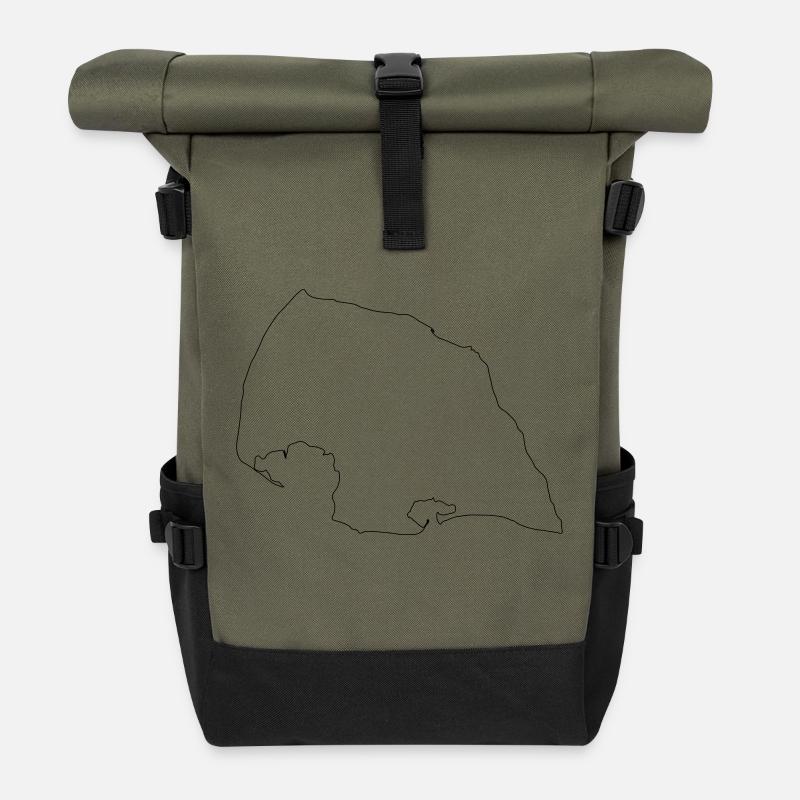 Fehmarn - Rolltop Rucksack - Olive/Schwarz