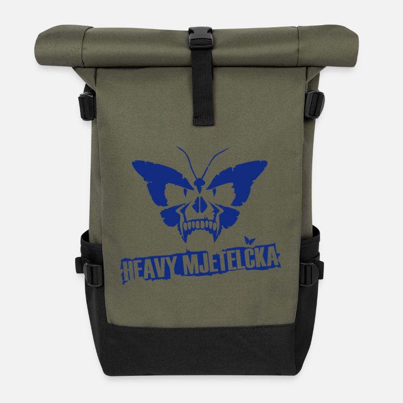 MJETELČKA LOURDE - Sac à dos roll top - olive/noir