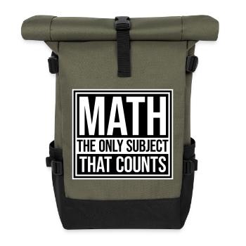 Les mathématiques La seule matière qui compte Nerd Mathe Logo - Sac à dos roll top - olive/noir - Devant