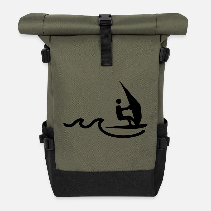 windsurfer - Rolltop Rucksack - Olive/Schwarz