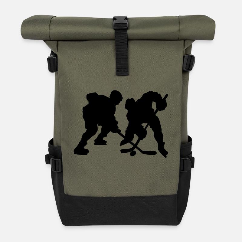 icehockey_16 - Sac à dos roll top - olive/noir