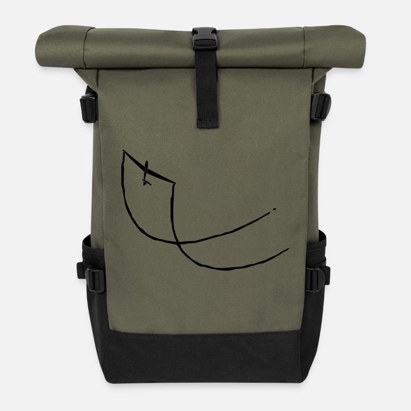 kunstflug segelflugzeug - Rolltop Rucksack - Olive/Schwarz