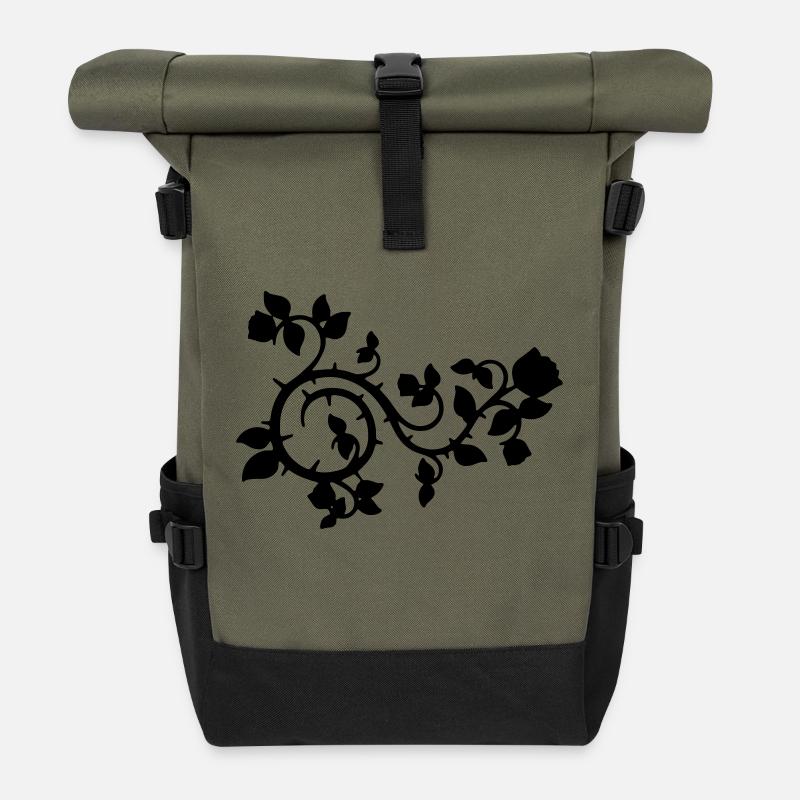 Rosen - Rolltop Rucksack - Olive/Schwarz