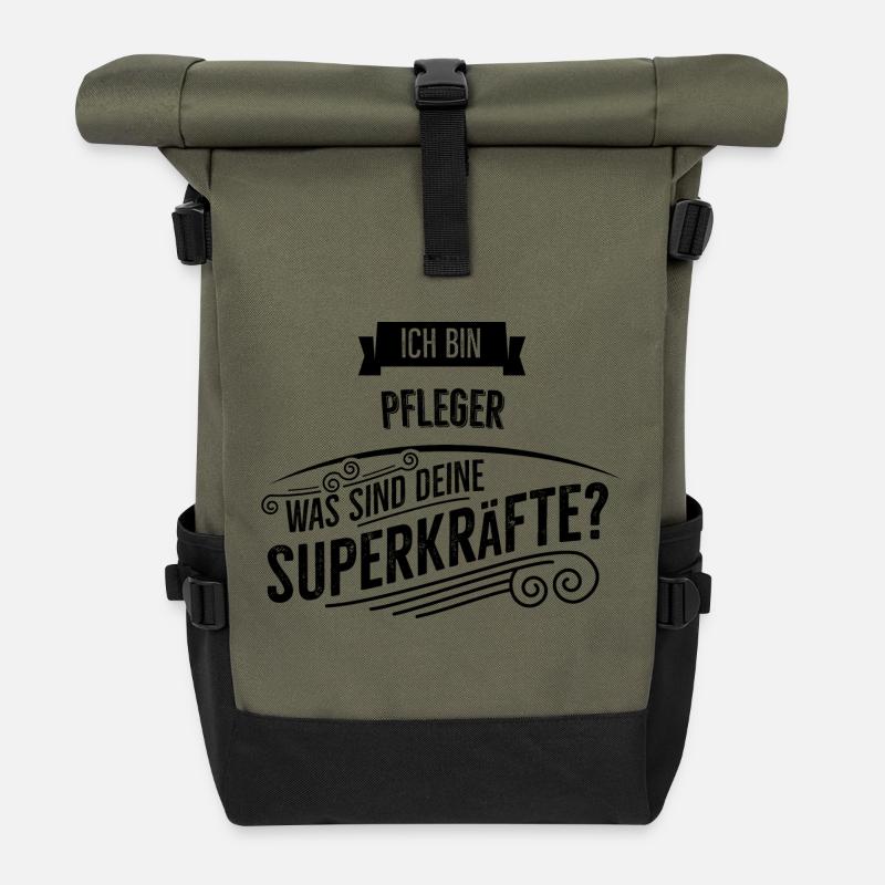 Pfleger - Rolltop Rucksack - Olive/Schwarz