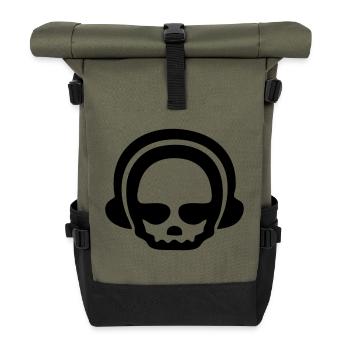 Headphone skull 1clr - Rolltop Rucksack - Olive/Schwarz - Vorne
