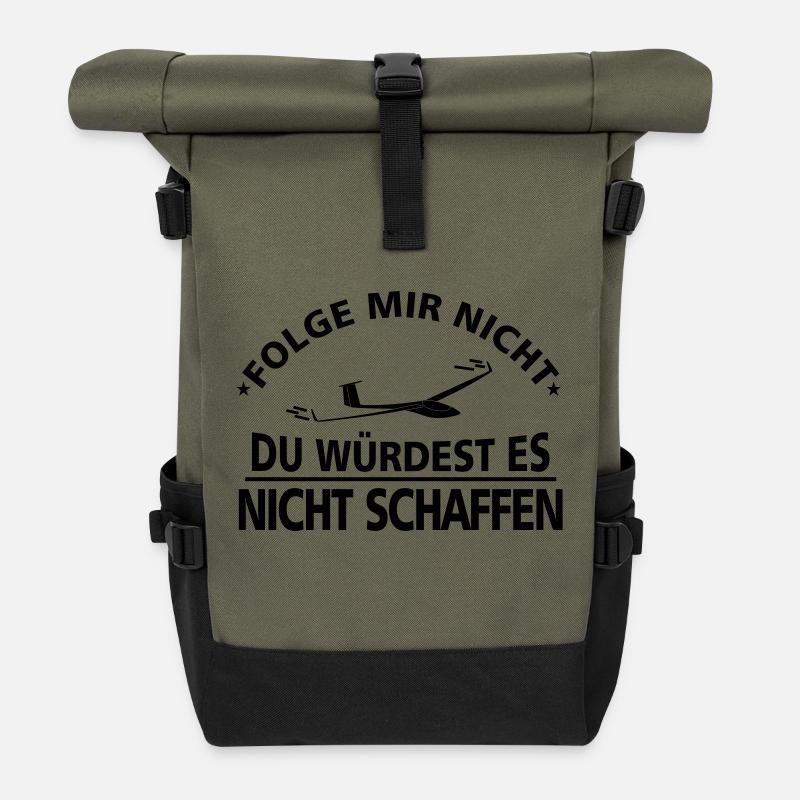 Streckensegelflieger - Rolltop Rucksack - Olive/Schwarz