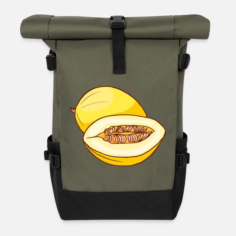 Honeymelon Sugar Melon - Roll Top Backpack - olive/black