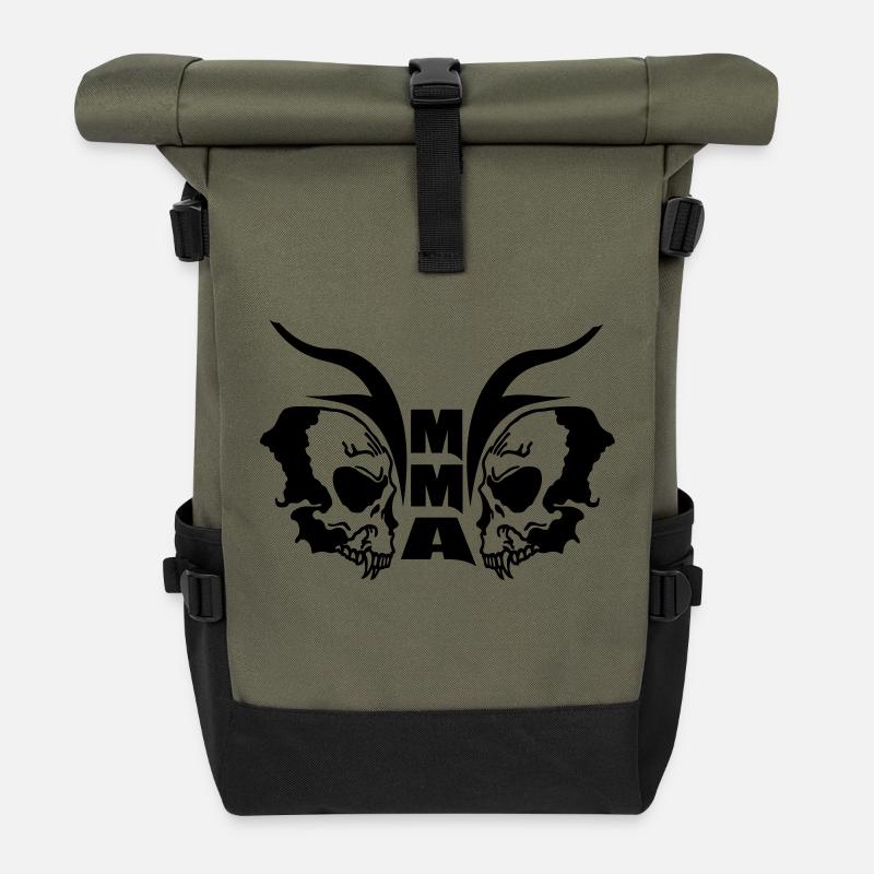 MMA Tribal Bonehead - Rolltop Rucksack - Olive/Schwarz