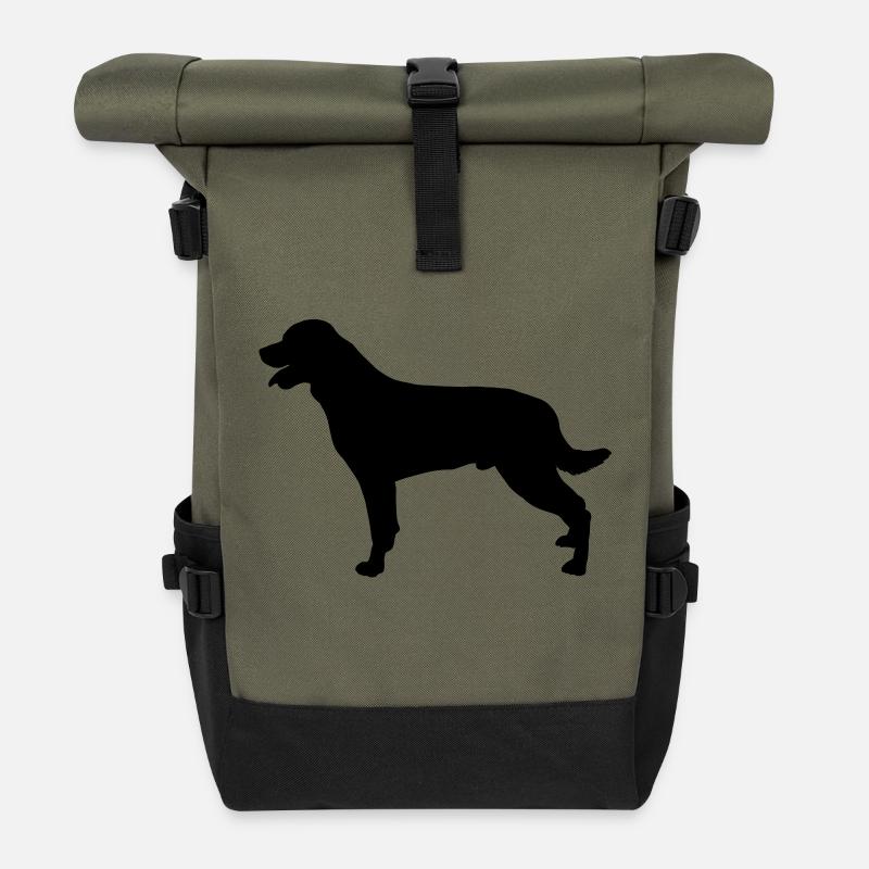 rottweilers - Sac à dos roll top - olive/noir