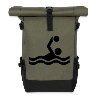 Wasserball - Rolltop Rucksack - Olive/Schwarz - Vorne
