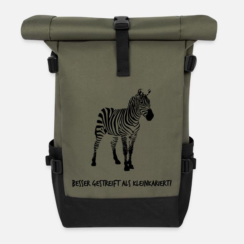 Zebra - Rolltop Rucksack - Olive/Schwarz