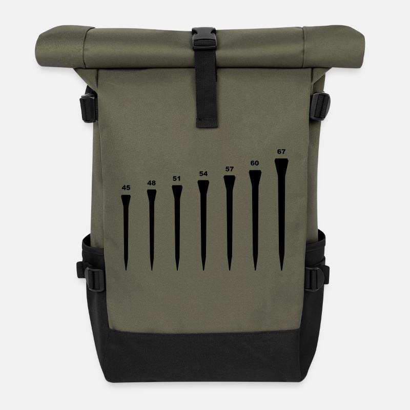 Nägel für Pferdehufen_c1_ - Rolltop Rucksack - Olive/Schwarz